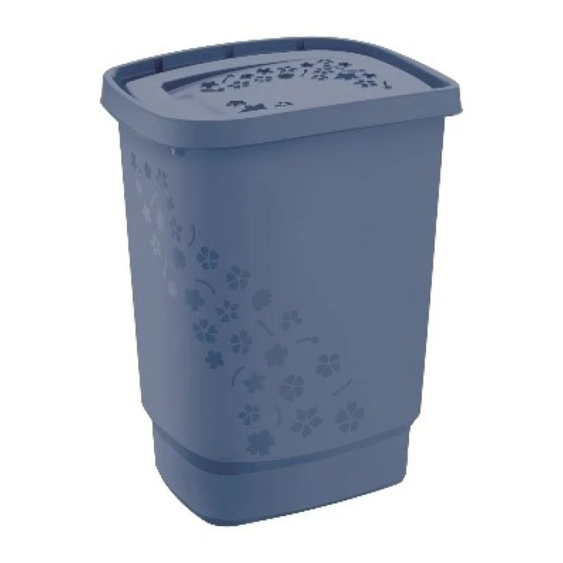 Rotho FLOWERS Wäschesammler, 55 Liter