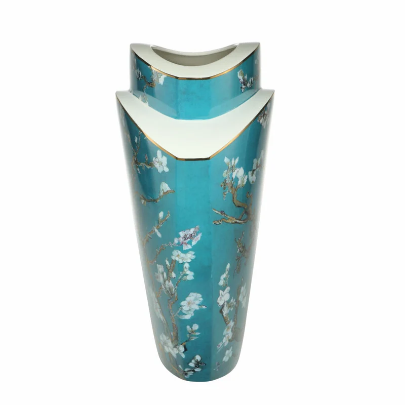 Goebel Vase Vincent van Gogh - Mandelbaum Blau, Porzellan, Bunt, 43 cm, 67061871