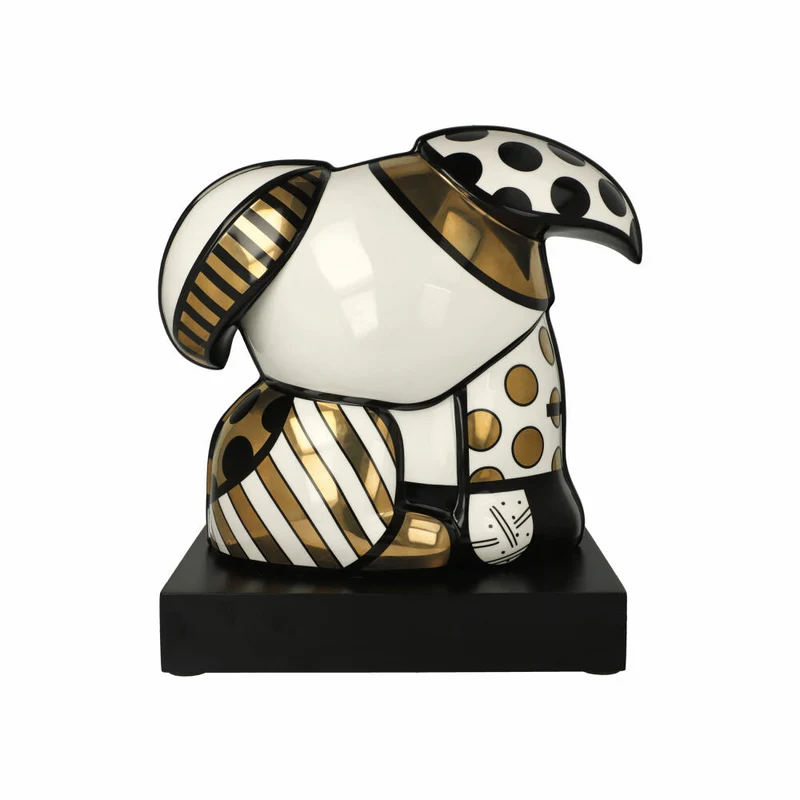 Goebel Figur Romero Britto - Golden Ginger, Porzellan, Gold, Limited Edition, 30 cm, 66453331