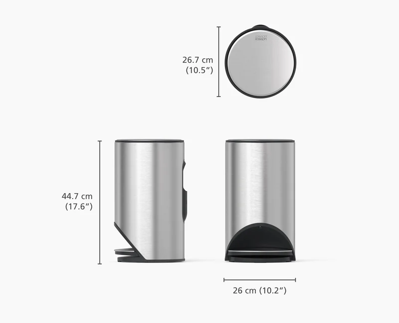 Arc™ 10L Easy-push Edelstahl-Treteimer