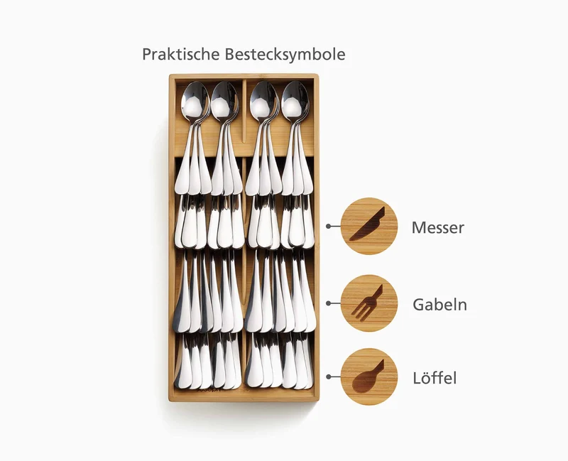 DrawerStore™ großer Besteckkasten aus Bambus