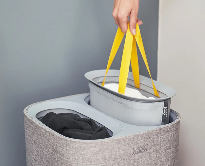 2-teiliges Wäschekorb-Set aus Tota (60L) & Hold-All (35L) In Grau