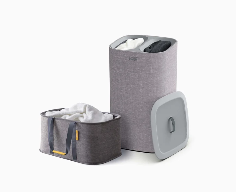 2-teiliges Wäschekorb-Set aus Tota (60L) & Hold-All (35L) In Grau