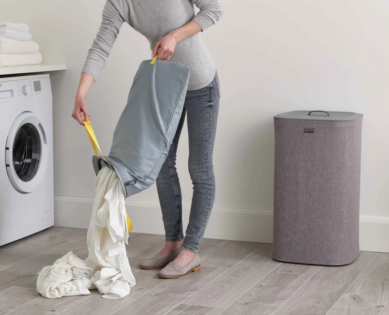 2-teiliges Wäschekorb-Set aus Tota (60L) & Hold-All (35L) In Grau