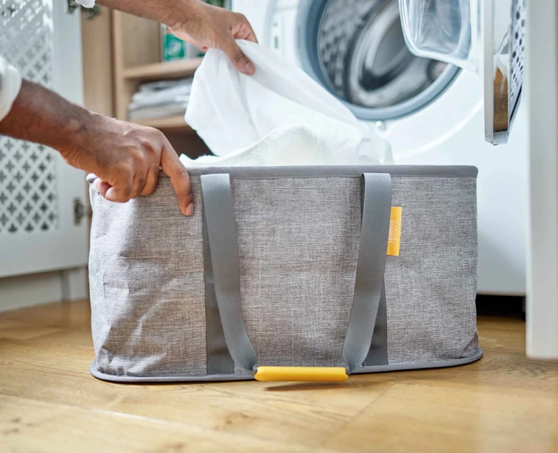 2-teiliges Wäschekorb-Set aus Tota (60L) & Hold-All (35L) In Grau