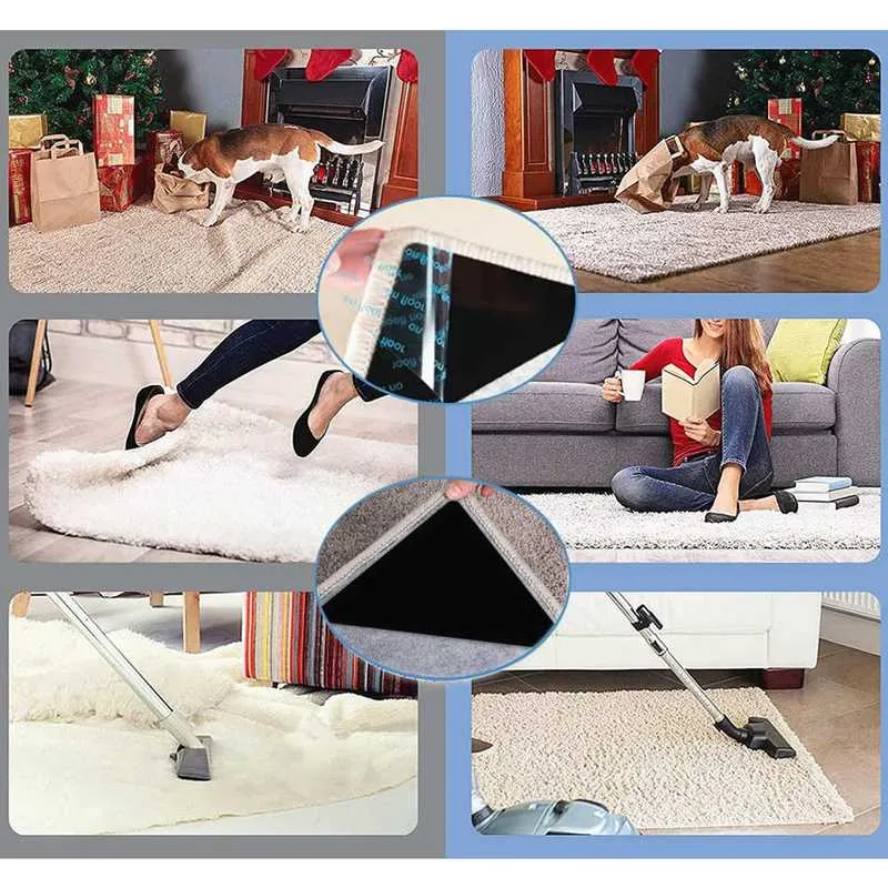 4PCS Rug Gripper Pad Non-Slip Self Adhesive