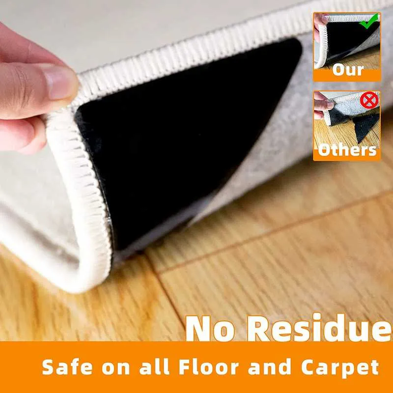 4PCS Rug Gripper Pad Non-Slip Self Adhesive