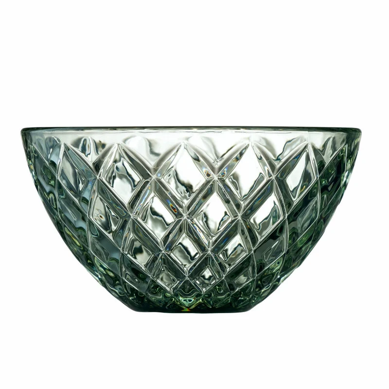 Lyngby Glas Schale Sorrento 4er Set, Schälchen, Servierschale, Glas, Grün, 12 cm, 29031