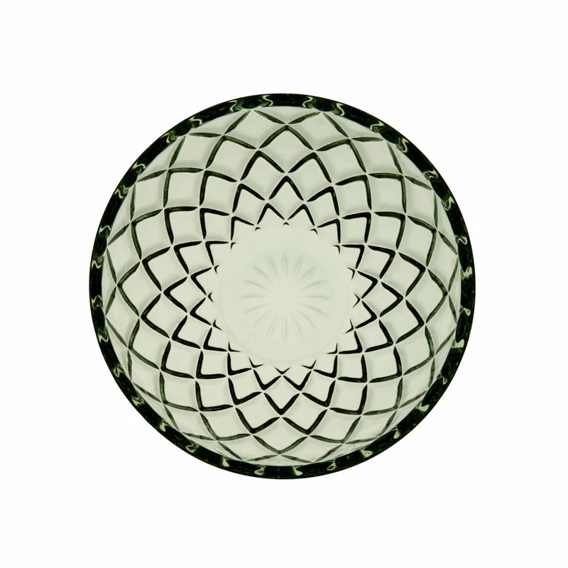 Lyngby Glas Schale Sorrento 4er Set, Schälchen, Servierschale, Glas, Grün, 12 cm, 29031