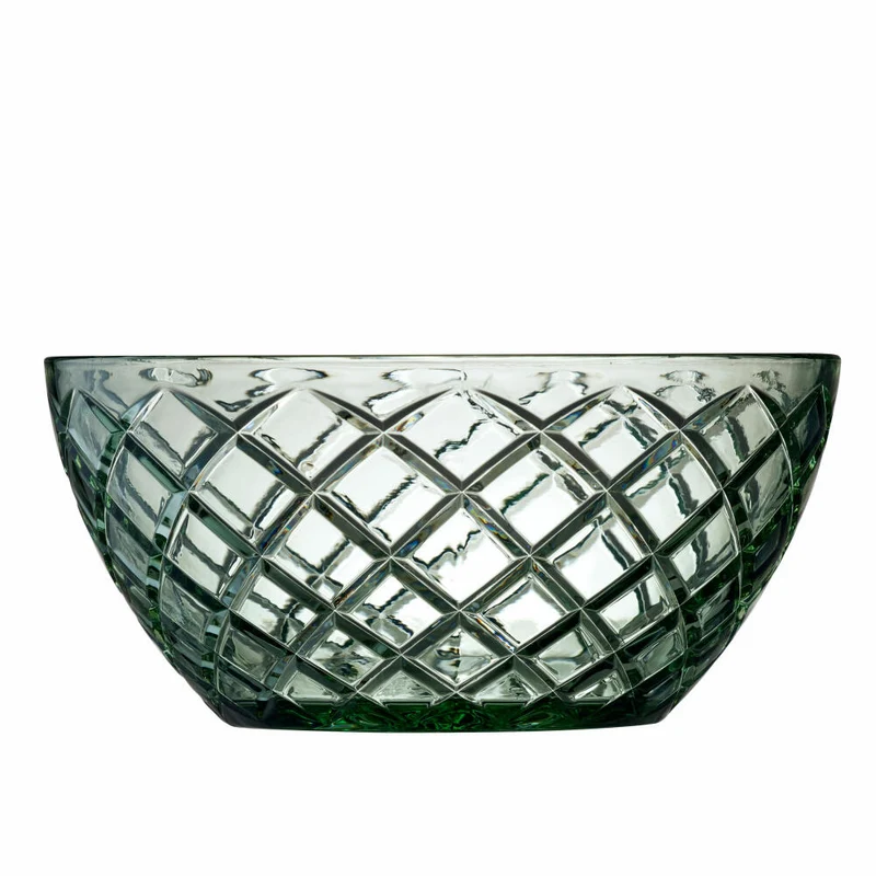 Lyngby Glas Salatschüssel Sorrento, Servierschale, Schale, Glas, Grün, 24 cm, 29036