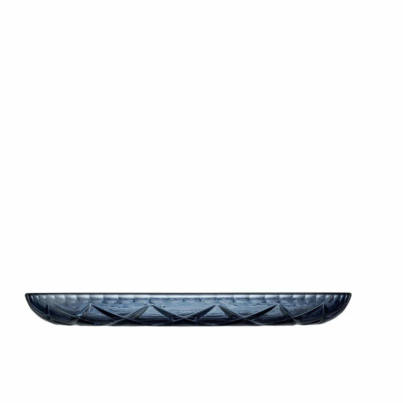 Lyngby Glas Servierplatte Sorrento, Glasplatte, Servierteller, Glas, Blau, 30 cm, 29040