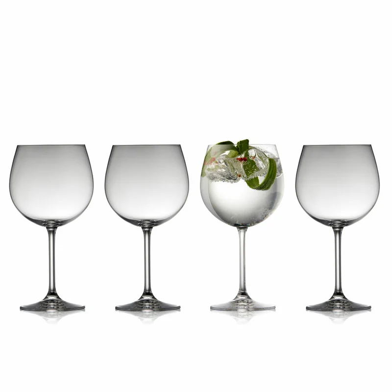 Lyngby Glas Gin & Tonic-Glas Juvel 4er Set, Gingläser, Glas, Klar, 570 ml, 916022