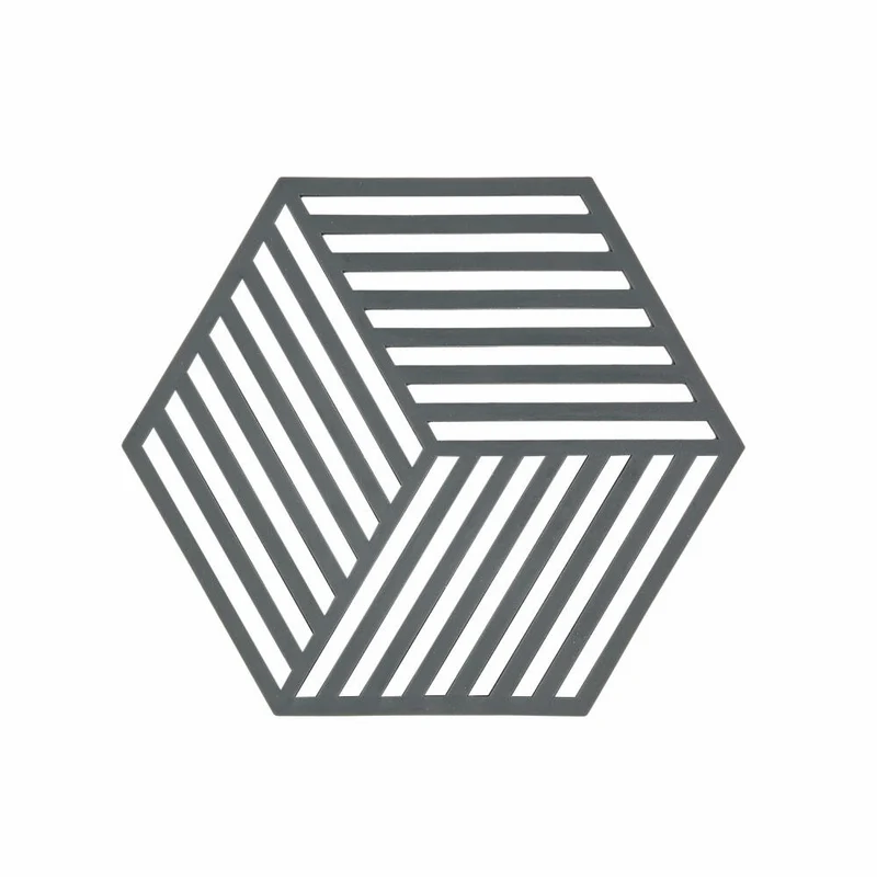 Zone Denmark Untersetzer Hexagon, Glasuntersetzer, Getränkeuntersetzer, Silikon, Cool Grey, 330137
