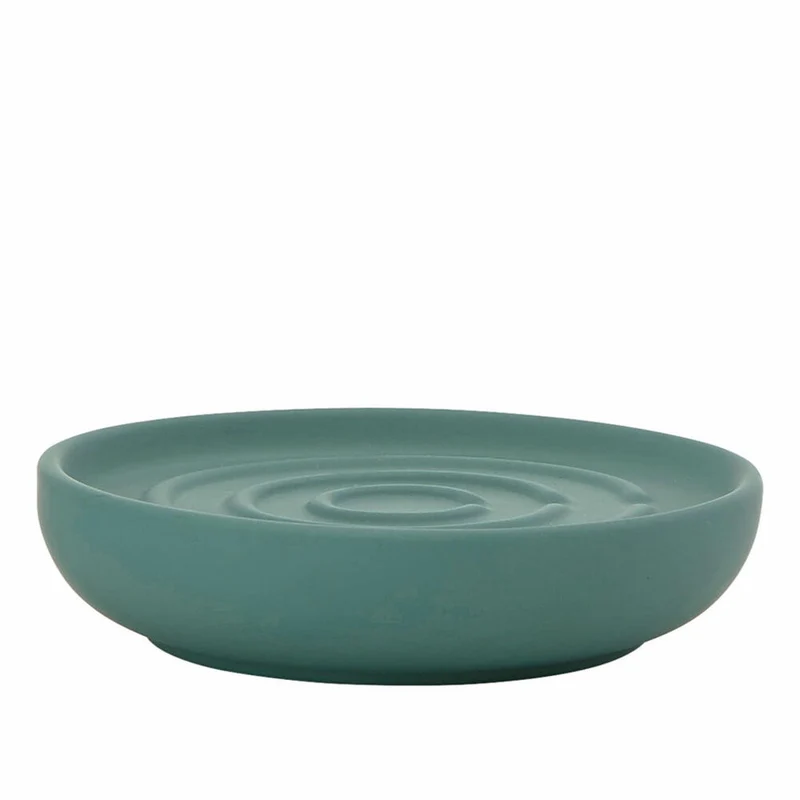 Zone Denmark Seifenschale Nova, Seifenablage, Seifenhalter, Porzellan, Petrol Green, Ø 11 cm, 330158