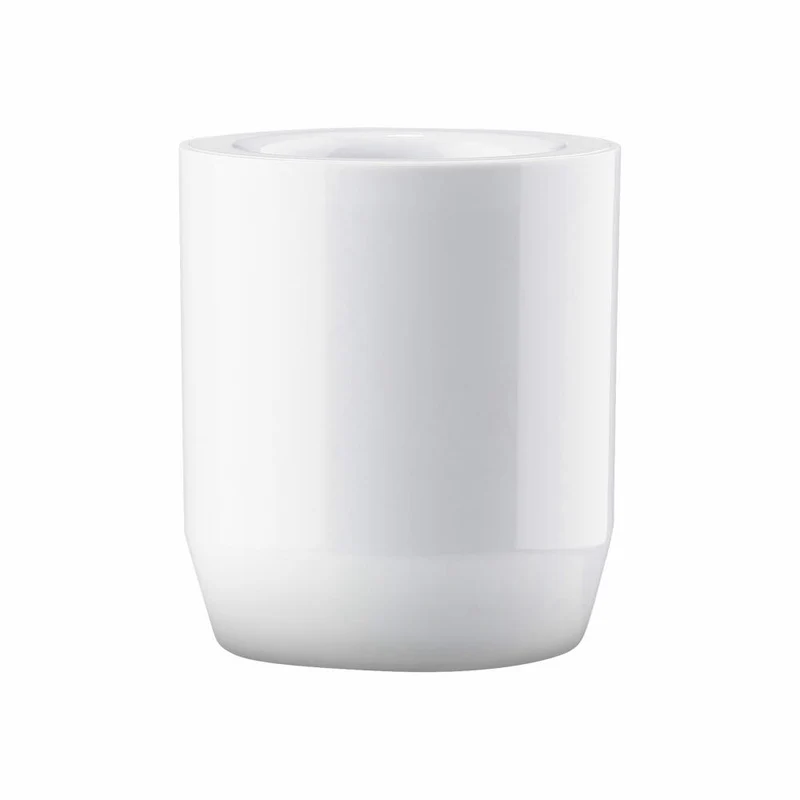 Zone Denmark Zahnbürstenbecher Suii, Zahnputzbecher, Kunststoff, White, H 9 cm, 332183