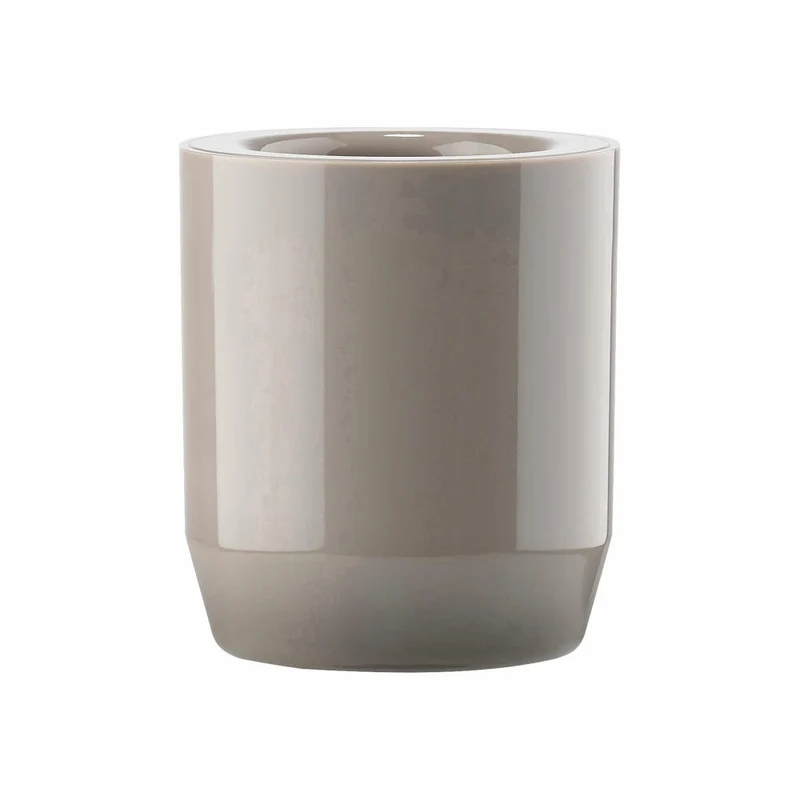 Zone Denmark Zahnbürstenbecher Suii, Zahnputzbecher, Kunststoff, Taupe, H 9 cm, 332185