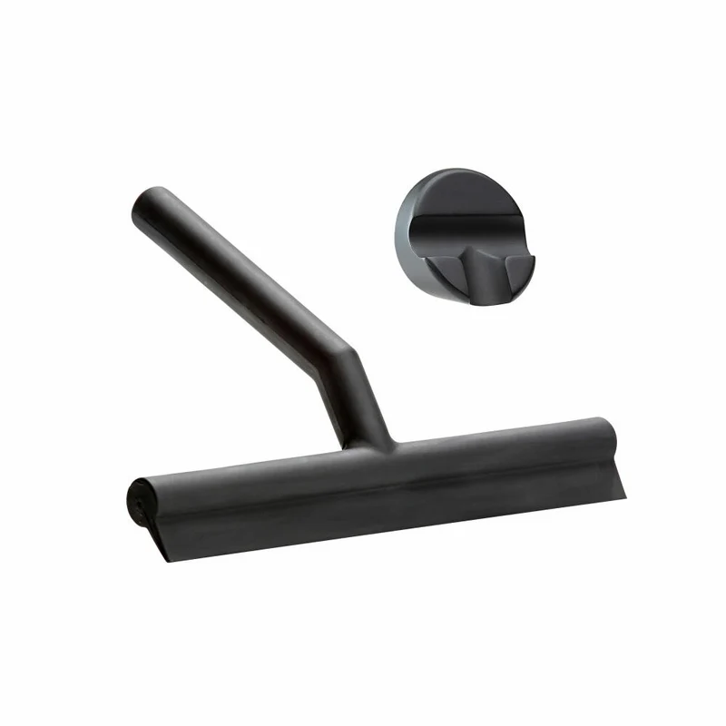 Zone Denmark Duschabzieher mit Halter, Abzieher, Scheibenreiniger, Silikon / ABS, Black, 330185
