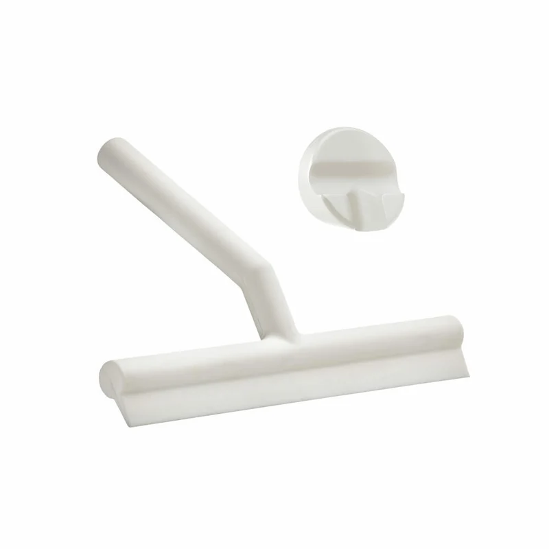 Zone Denmark Duschabzieher mit Halter, Abzieher, Scheibenreiniger, Silikon / ABS, White, 330200