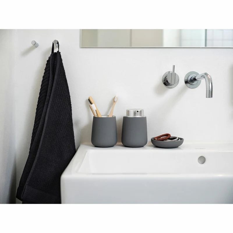 Zone Denmark Badehandtuch Classic, Duschtuch, Badetuch, Strandtuch, Handtuch, Black, 140 x 70 cm, 330491