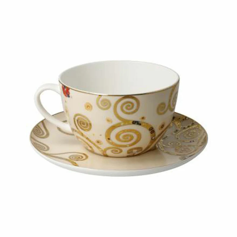 Goebel Milchkaffeetasse Gustav Klimt - Der Kuss, Tasse, Kaffeetasse, Teetasse, Fine Bone China, 67062991