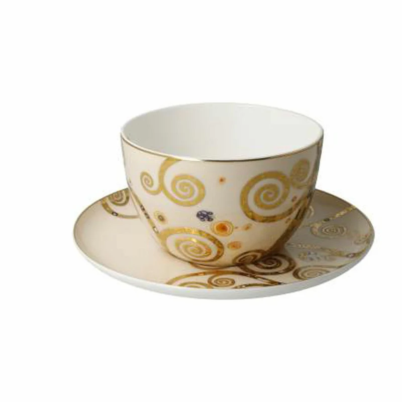 Goebel Milchkaffeetasse Gustav Klimt - Der Kuss, Tasse, Kaffeetasse, Teetasse, Fine Bone China, 67062991