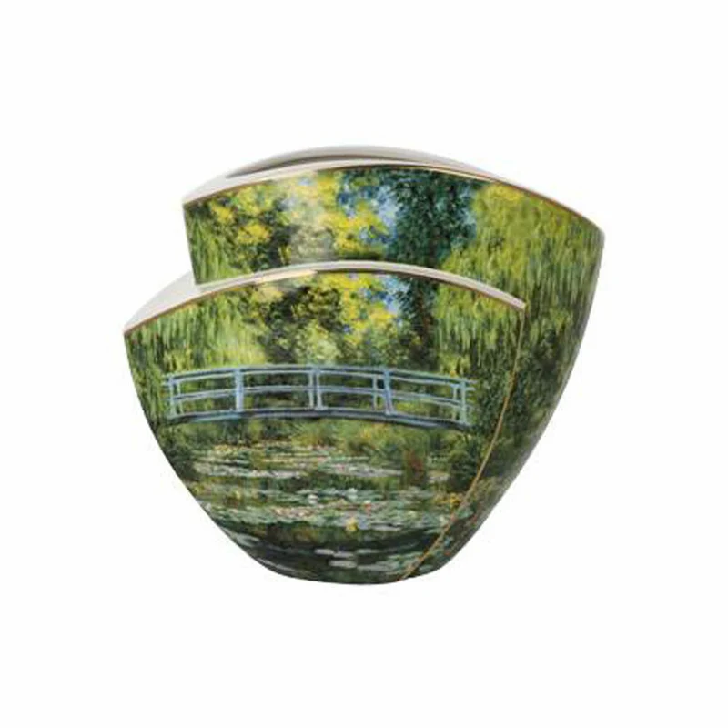 Goebel Vase Monet - Japanische Brücke, Blumenvase, Dekovase, Porzellan, H 29 cm, 67063151