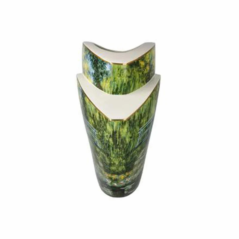 Goebel Vase Monet - Japanische Brücke, Blumenvase, Dekovase, Porzellan, H 29 cm, 67063151
