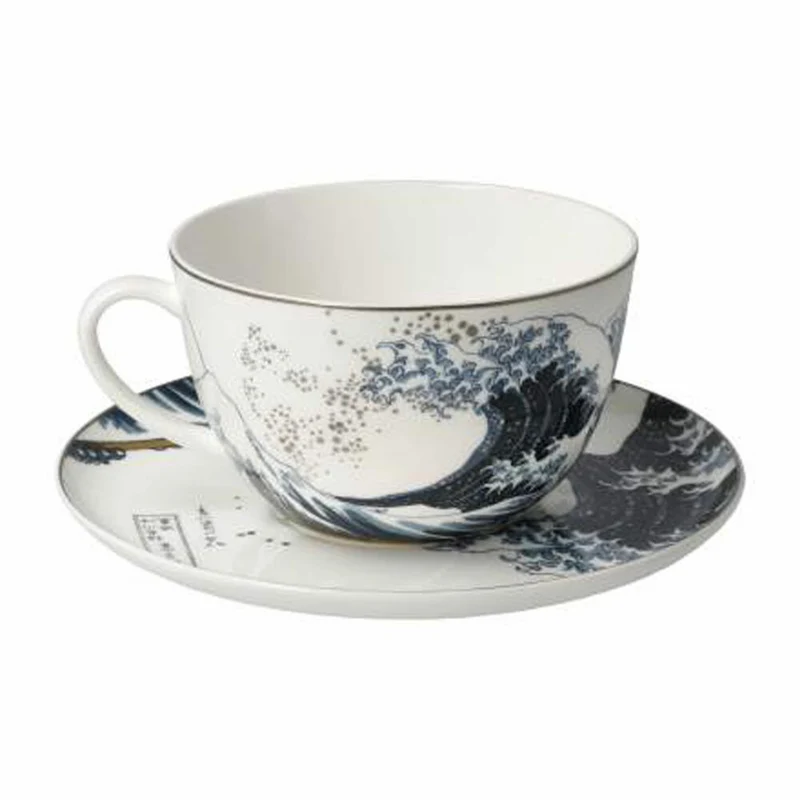 Goebel Milchkaffeetasse Hokusai - Die Welle, Tasse, Kaffeetasse, Teetasse, Fine Bone China, 67075011