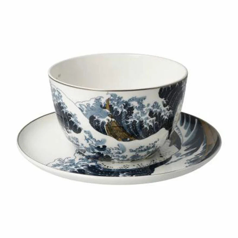 Goebel Milchkaffeetasse Hokusai - Die Welle, Tasse, Kaffeetasse, Teetasse, Fine Bone China, 67075011