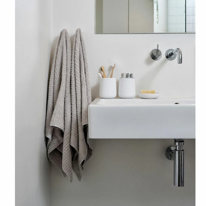 Zone Denmark Handtuch Classic, Badetuch, Duschtuch, Baumwolle, Soft Grey, 100 x 50 cm, 331181