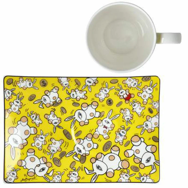 Goebel Künstlertasse mit Untertasse Mauro Bergonzoli - Magic Bunny Gold, Tasse, Kaffeetasse, Teetasse, Fine Bone China, 67180021