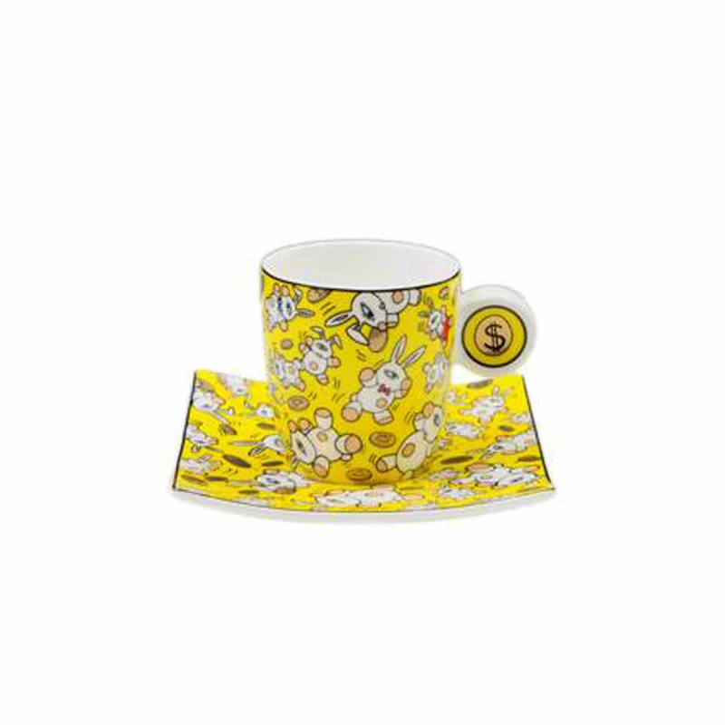 Goebel Espressotasse Mauro Bergonzoli - Magic Bunny Gold, Espresso Tasse, Fine Bone China, 67180041