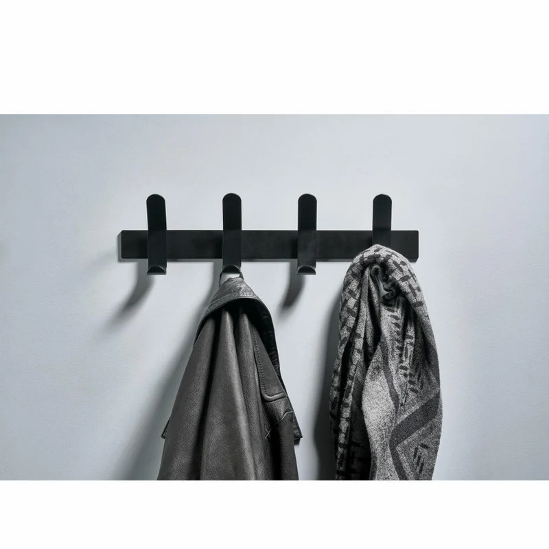 Zone Denmark Wandgarderobe A-Rack, Hakenleiste, Garderobenleiste, Garderobenhaken, Metall / Eisen, Black, 331822