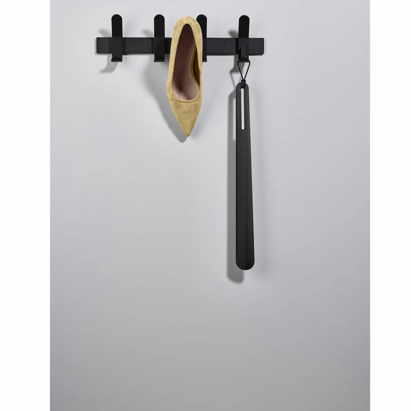 Zone Denmark Wandgarderobe A-Rack, Hakenleiste, Garderobenleiste, Garderobenhaken, Metall / Eisen, Black, 331822