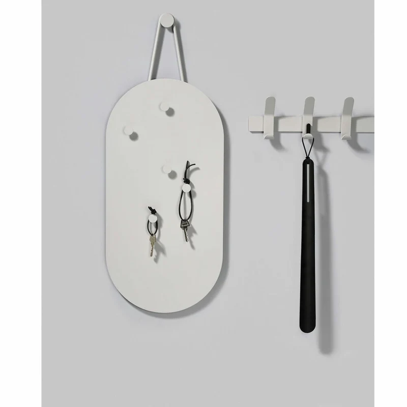 Zone Denmark Wandgarderobe A-Rack, Hakenleiste, Garderobenleiste, Garderobenhaken, Metall / Eisen, Soft Grey, 331833