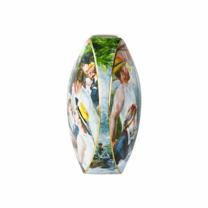 Goebel Vase Auguste Renoir - Frühstück der Ruderer, Blumenvase, Dekovase, Porzellan, 67062731