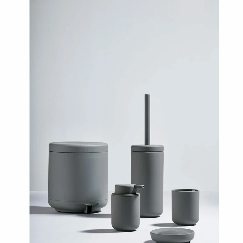 Zone Denmark Toilettenbürste Ume, Toilettenbürstengarnitur, WC-Garnitur, Klobürste, Steinzeug, Grey, 330402