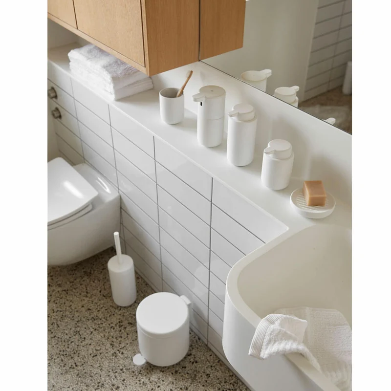 Zone Denmark Toilettenbürste Ume, Toilettenbürstengarnitur, WC-Garnitur, Klobürste, Steinzeug, White, 330403