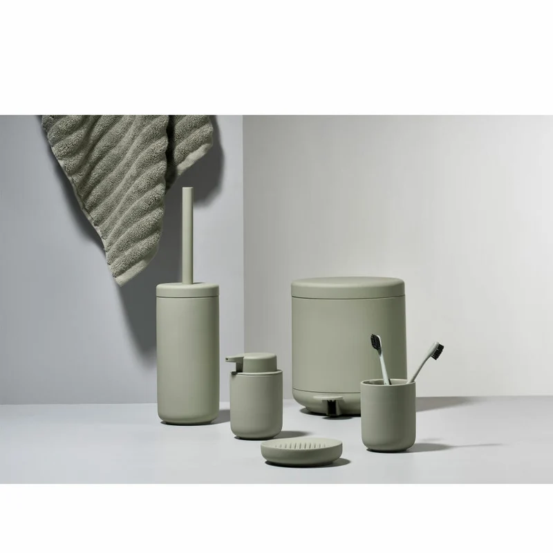 Zone Denmark Toilettenbürste Ume, Toilettenbürstengarnitur, WC-Garnitur, Klobürste, Steinzeug, Eucalyptus, 331857