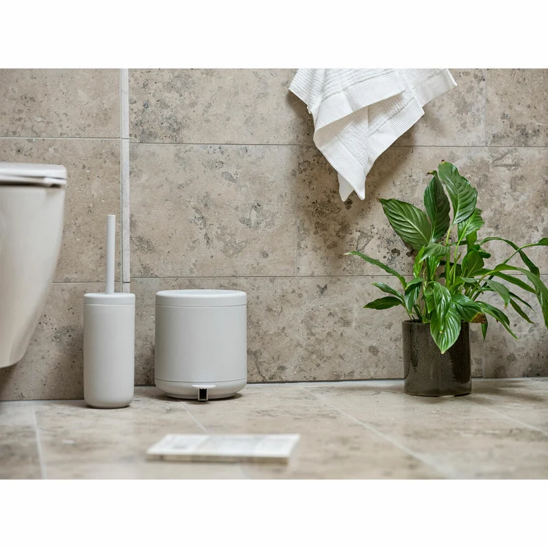 Zone Denmark Toilettenbürste Ume, Toilettenbürstengarnitur, WC-Garnitur, Klobürste, Steinzeug, Grey Soft, 331927