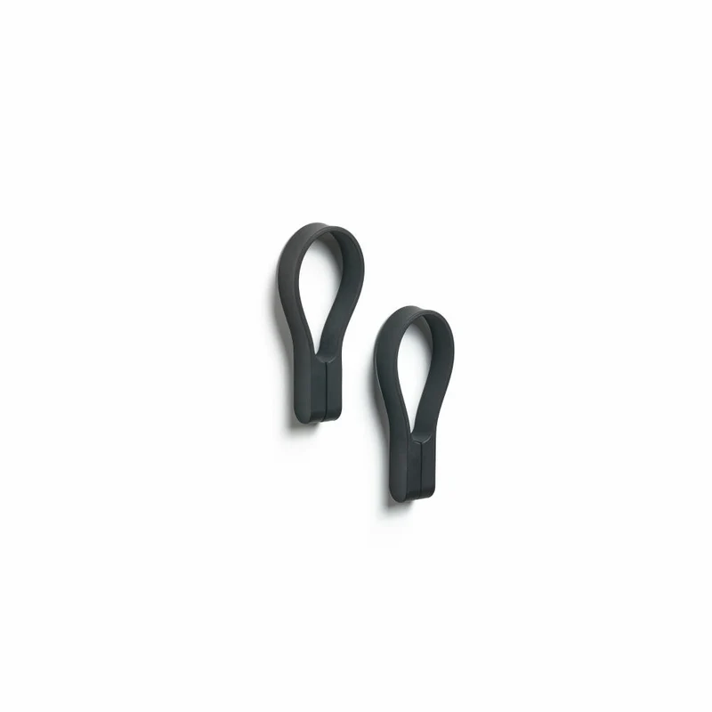 Zone Denmark Handtuchhalter Loop Magnet, 2er Set, Handtuchaufhänger, Handtuchclip, Silikon, Black, 27920