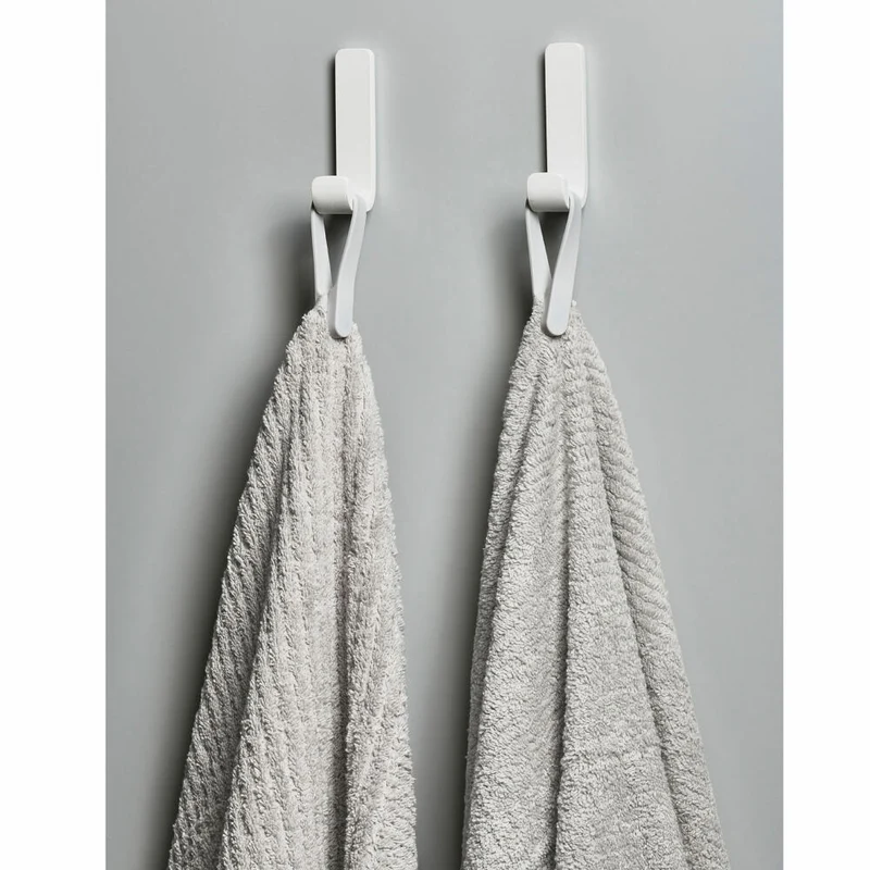Zone Denmark Handtuchhalter Loop Magnet, 2er Set, Handtuchaufhänger, Handtuchclip, Silikon, Soft Grey, 27924