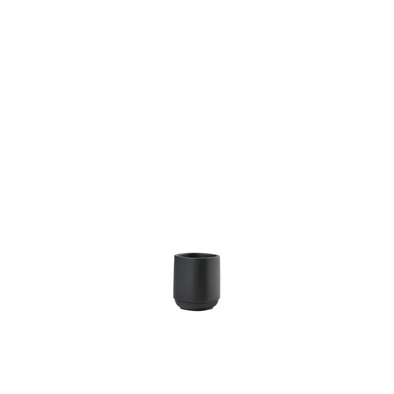 Zone Denmark Zahnbürstenbecher Time, Zahnputzbecher, Beton, Black, H 9.8 cm, 28115