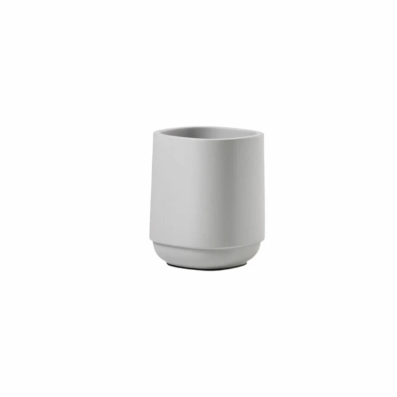 Zone Denmark Zahnbürstenbecher Time, Zahnputzbecher, Beton, Soft Grey, H 9.8 cm, 28125