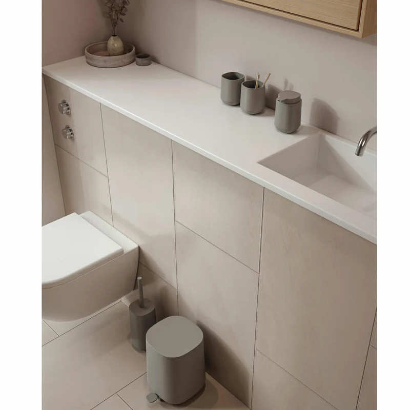 Zone Denmark Toilettenbürste Time, Toilettenbürstengarnitur, WC-Garnitur, Klobürste, Beton / ABS, Concrete, 28126