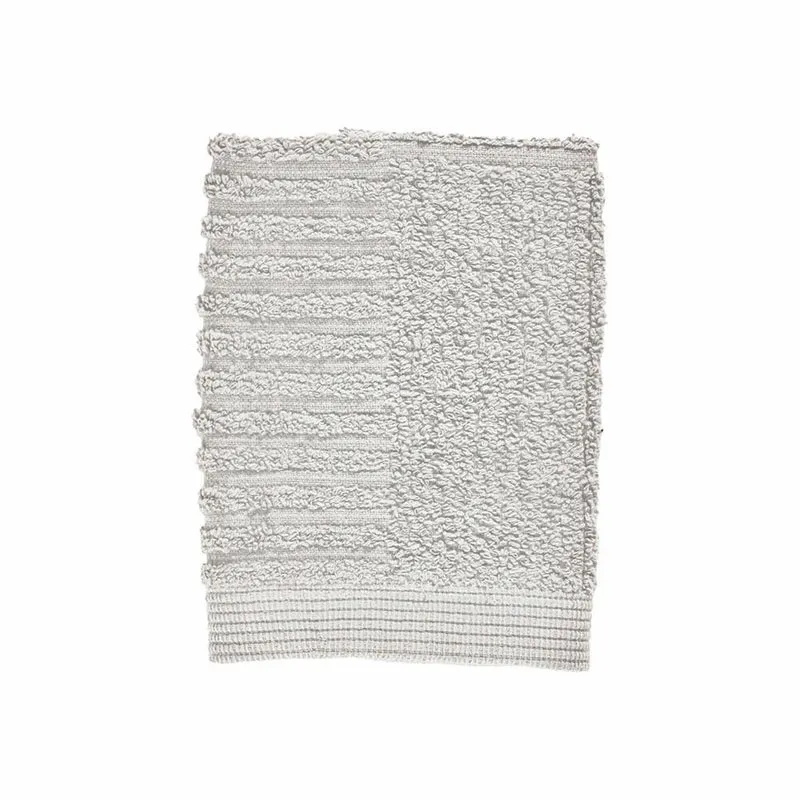 Zone Denmark Waschlappen Classic, Waschhandschuh, Baumwolle, Soft Grey, 30 x 30 cm, 331947