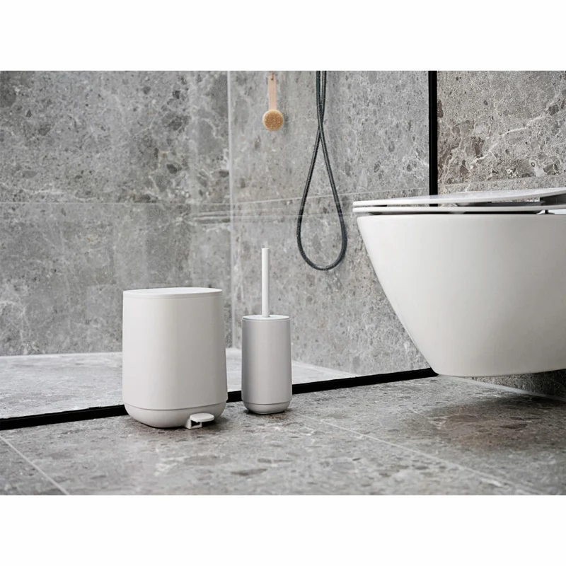 Zone Denmark Toilettenbürste Time, Toilettenbürstengarnitur, WC-Garnitur, Klobürste, Beton / ABS, Soft Grey, 28127