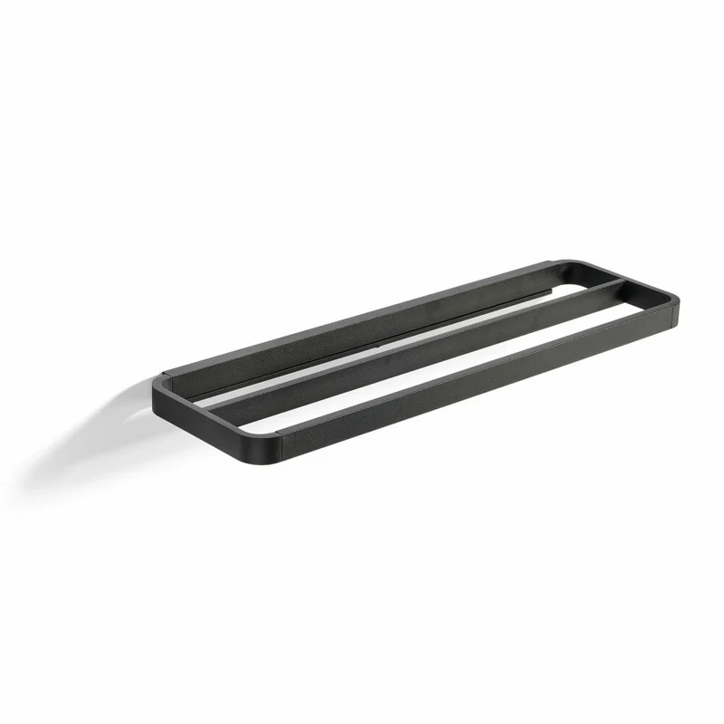 Zone Denmark Handtuchhalter Doppel Rim, Handtuchstange, Aluminium, Black, 44 x 12.5 cm, 14639