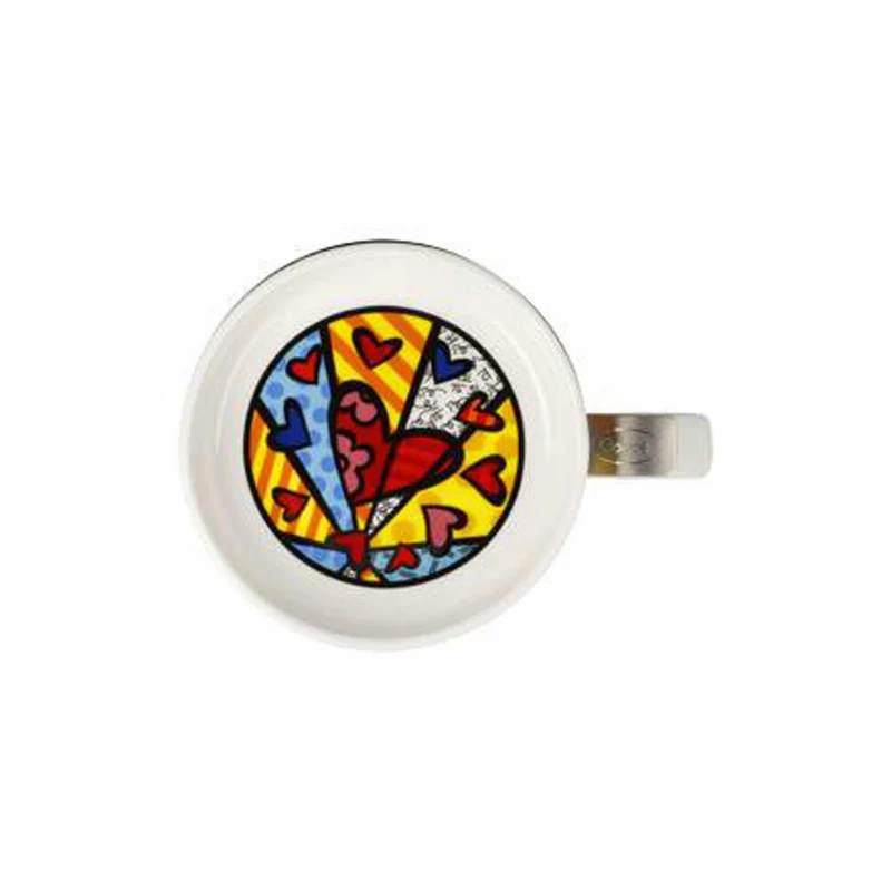 Goebel Teetasse mit Deckel und Sieb Romero Britto - A New Day, Tee Tasse, Fine Bone China, 66453221