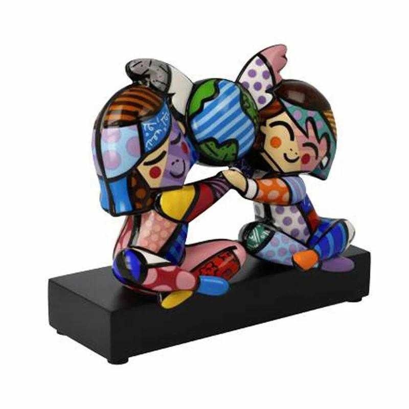 Goebel Figur Romero Britto Children of the World, Dekofigur, Dekoration, Porzellan, 66453251